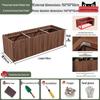 Carbonized Wood Outdoor Planter Box – Antiseptic Rectangular Flower Trough for Home, Courtyard, or Balcony.