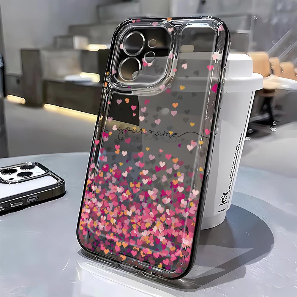 Pink Love Case For Iphone11 Cases For Iphone 14 12 11 13 15 16 Pro Max X XR XS Max 7 8 14 Plus SE 2020 Shockproof Soft Cover