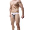 Striped Sexy Open Butt Underwear Jock Straps Briefs Thong Mid Rise Underpants