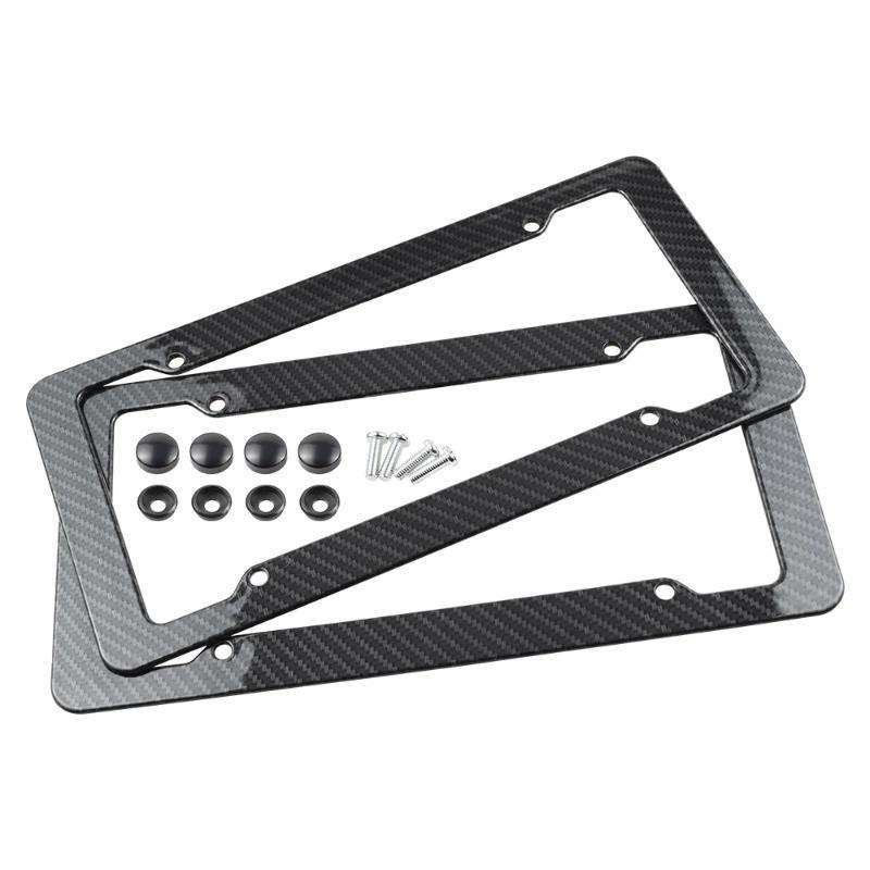 2026 Carbon Fiber ABS License Plate Frame for US/Canada Plates