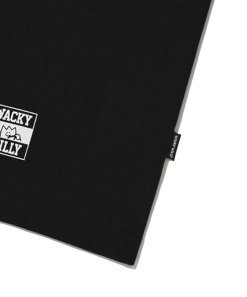 WACKY WILLY Multi-Graphic Short Sleeve T-Shirt Black