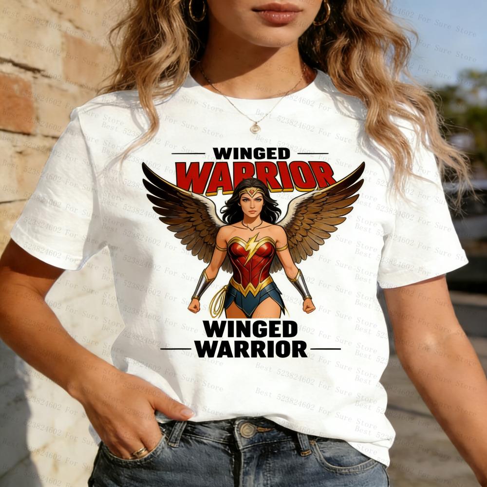 Comics Superhero Tshirts for Women Joker Harley Quinn Wonder Women Print Casual Cotton Short Sleeve Tee Streetwear FeUnisex Tops