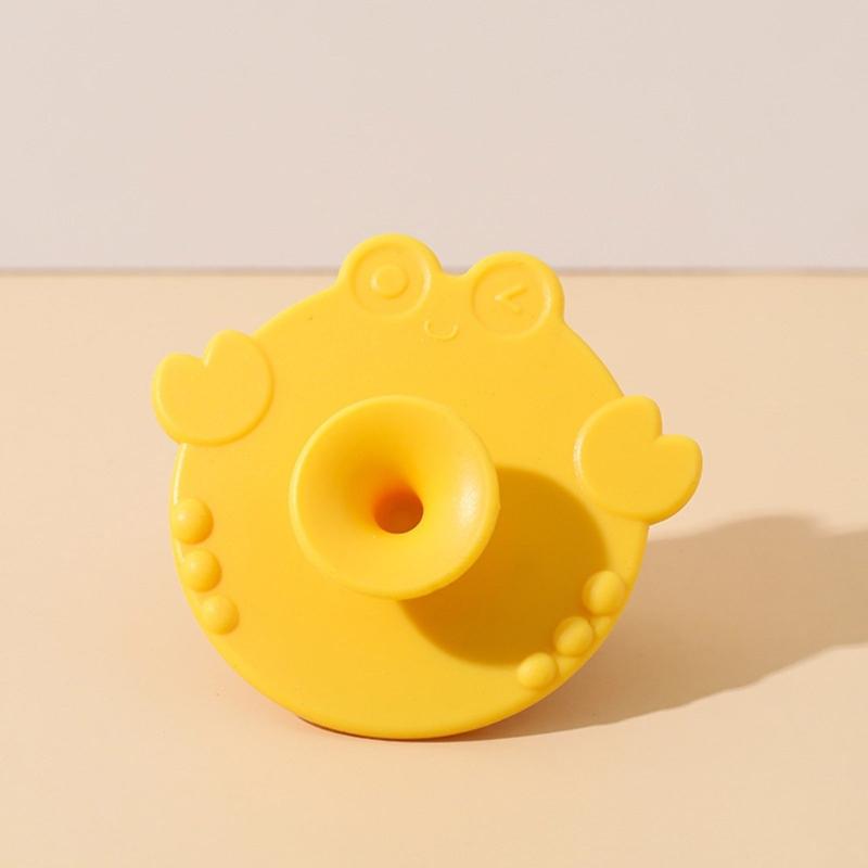 Multifunctional Infant Silicone Cleaning Brush Safe Bath Massage Tool Cute Cartoon Design for Baby Comfortable