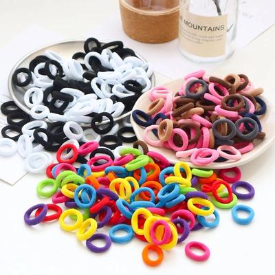 100 szt. Dziecięce Małe Gumki do Włosów Opaski na Głowę dla Dziewczynki Kolorowe Dziecięce Elastyczne Gumki do Włosów Nylonowe Scrunchie Sznurek do Włosów Akcesoria do Włosów
