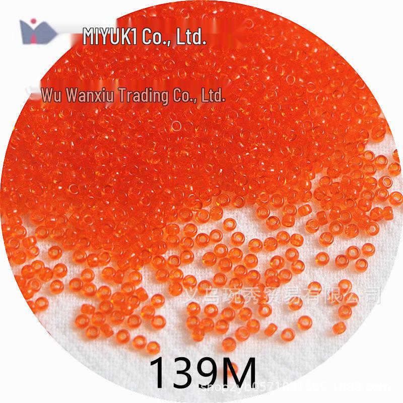 1.5mm Transparent Miyuki Glass Seed Beads for DIY Hairpins, Embroidery, and Bracelet Crafting.
