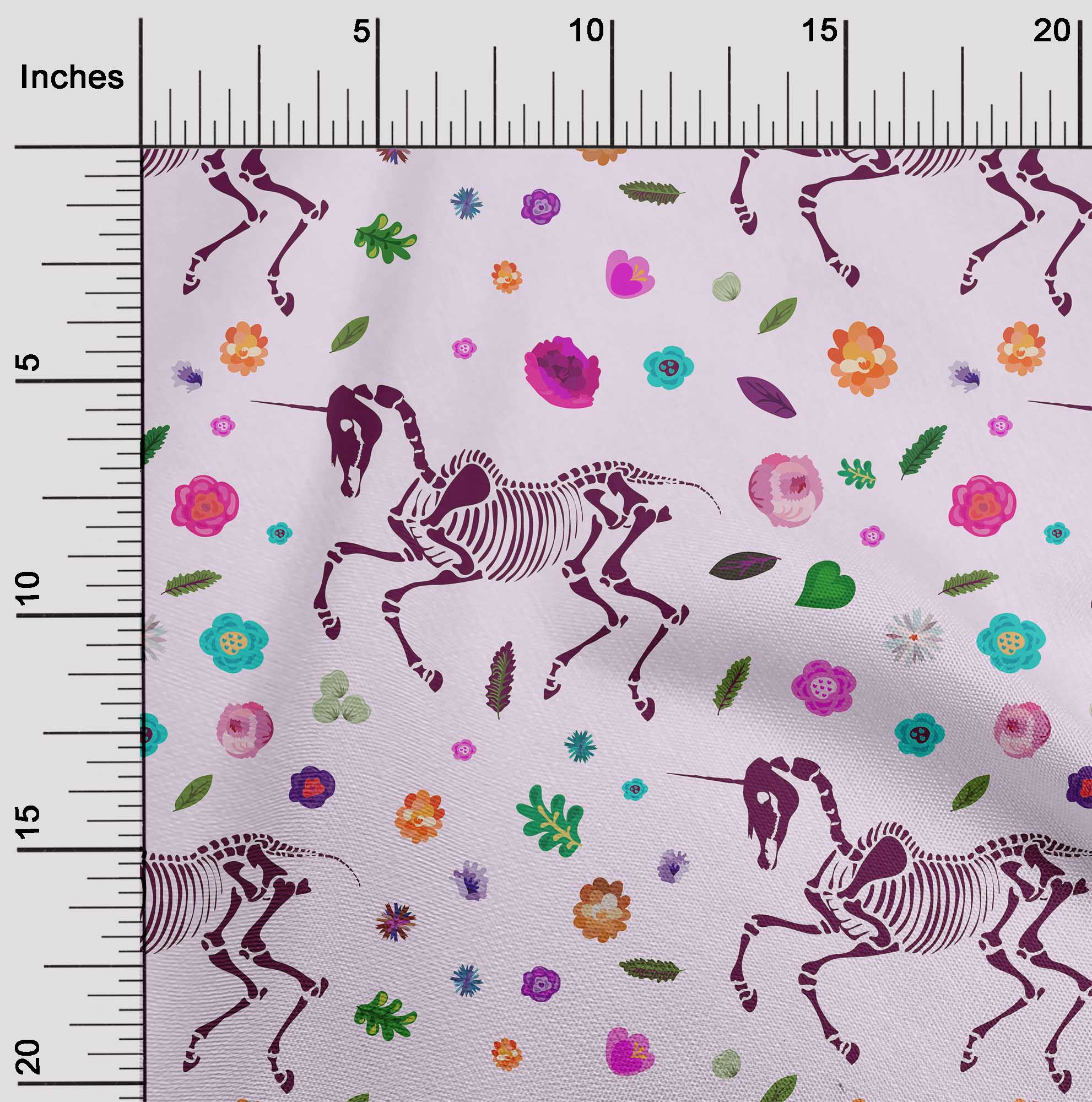 

oneOone Cotton Flex Green Fabric Skull Diy Clothing Quilting Fabric Print Fabric By Yard 40 Inch 42 Inch Wide - Viscose Chiffon рожевий