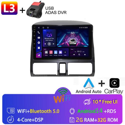 GPS Navi 9 Inch Car Multimedia Radio Video Player for Honda CR-V CRV 2 2001 - 2006 Android OS 4G Bluetooth Carplay Button Lights