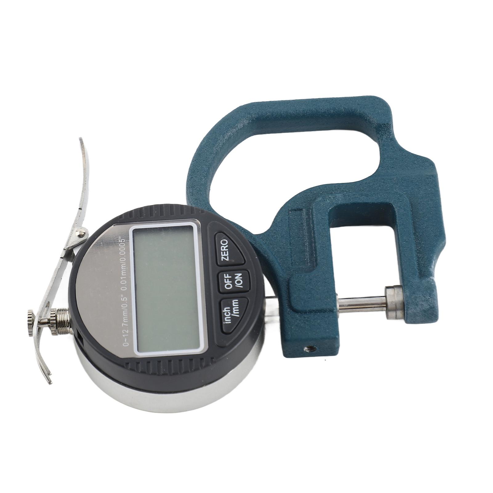 

Digital Display Paper Leather Cloth Thickness Gauge Measuring Tool Range 0‑12.7mm 0.01mm белый