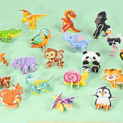 30Pcs Mini Animal DIY Paper Jigsaw Puzzles Toy for Kids Birthday Party Favors Kindergarten Rewards Goodie Bag Pinata Filler Gift