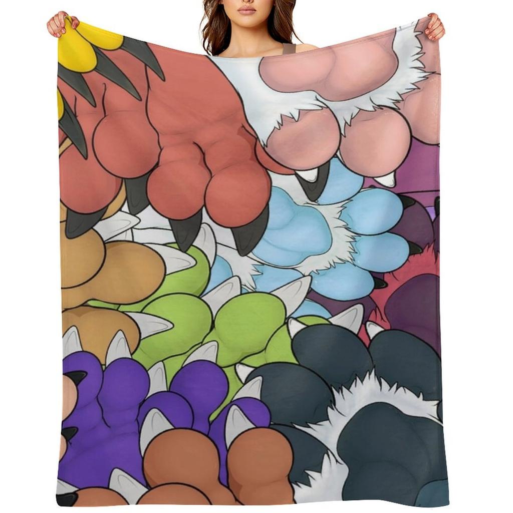 Paws Everywhere Throw Blanket Thermal Beautifuls blankets ands wednesday Blankets