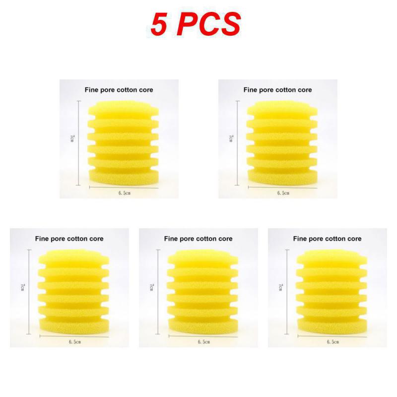 1~10PCS Fish Tank Sponge Universal Reusable Simple Operation Round Yellow Aquarium Filter Foam Filter Sponge Avoid Blockages