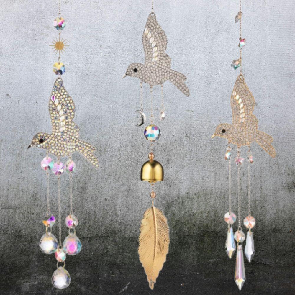 Hanging Wind Chime Hanging Ornaments Bird Sun Catchers Pendant  For Home Window Party Decor