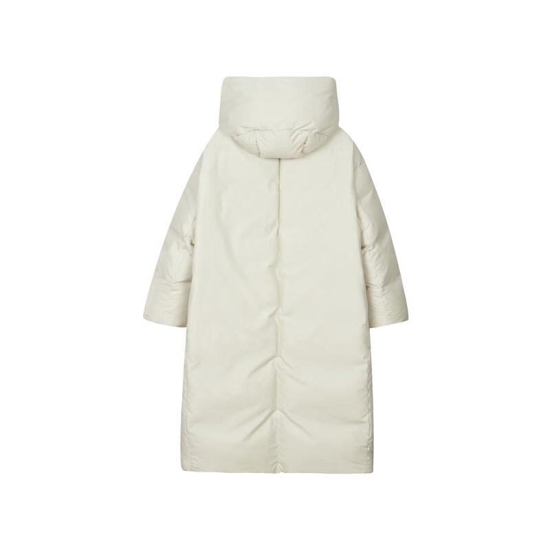 LESS Women's 2024 Winter Loose Stand Collar Long Down Jacket