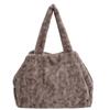 Fashi Ombre Fur Leisure Shoulder Bag Large Capacity Commuter Tote Bag New Lazy Style Texture Simple and Versatile Storage Bags