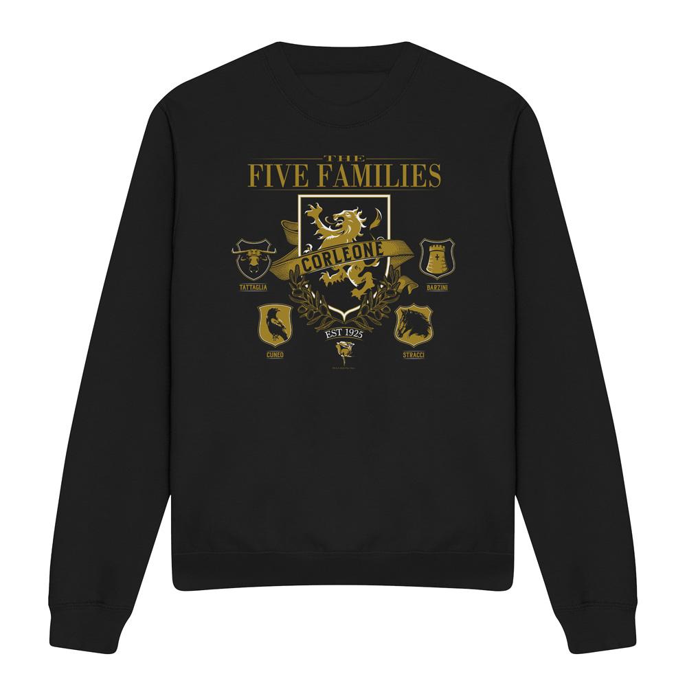 The Godfather Unisex Adult Five Families Logos Sweatshirt