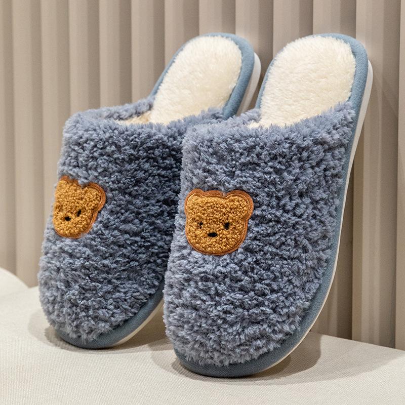 Cixi Baumwollpantoffeln leise weiche Sohle Herbst und Winter Haus Indoor warm rutschfest Plüsch Baumwollpantoffeln