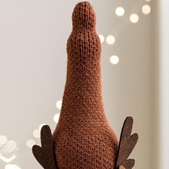 Christmas Wine Bottle Cover Knitted Plush Gnome Wine Bottle Topper Cover for Christmas Dining Table Decor New Year Party Supplies
