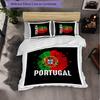 Portugal national football team 3 Piece Bedding Set Soft Duvet Cover Set with Pillowcases Printed Bedroom Decor Set for Home
