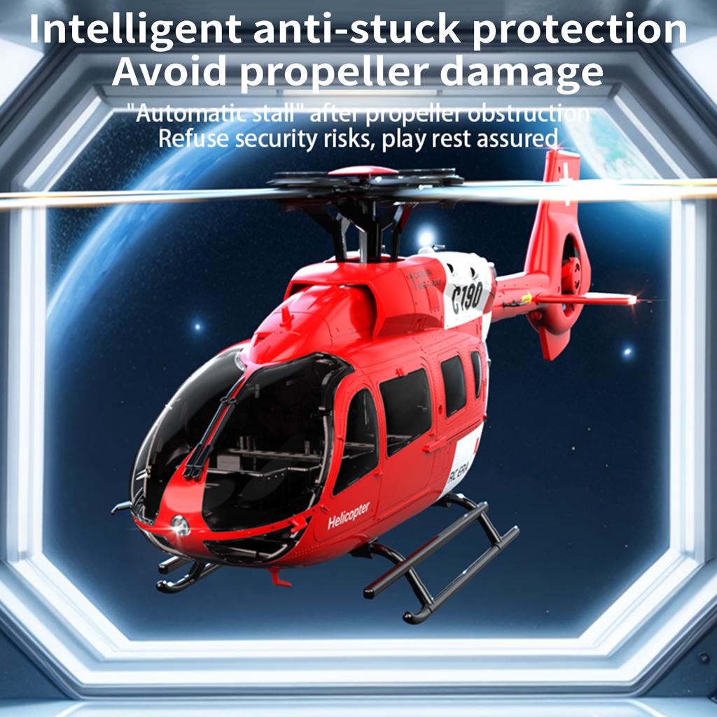 Remote Control Helicopter with Dual Brushless Motor 2.4GHz 4CH Single Propeller Six Gyroscope Stabilization RC Helicopter