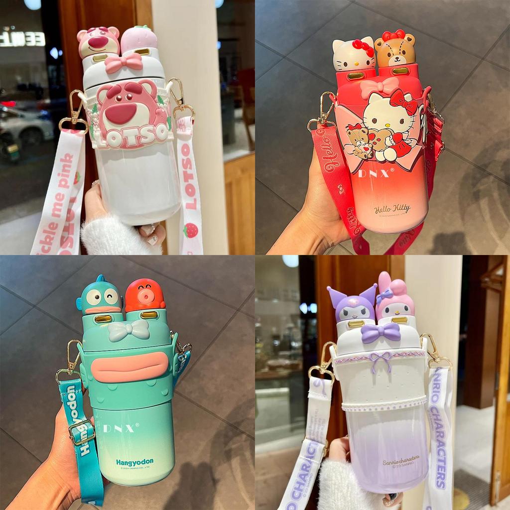 Hello Kitty 550ml Insulated Travel Mug With Straw Lock For Kids And Students