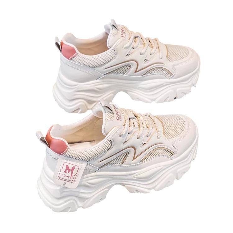 Thick-soled dad shoes women's autumn new heightening mesh breathable sports versatile casual shoes