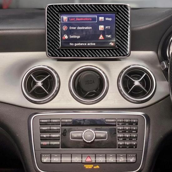 For Mercedes Benz CLA Carbon Fiber Display Surround W/O Navigation Cover Trim