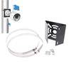 1 Set Universal Joint Pole Column Holding Monitoring Bracket Camcorder Back Stand Iron Hoop Plate Street Light Pole Mount Holder