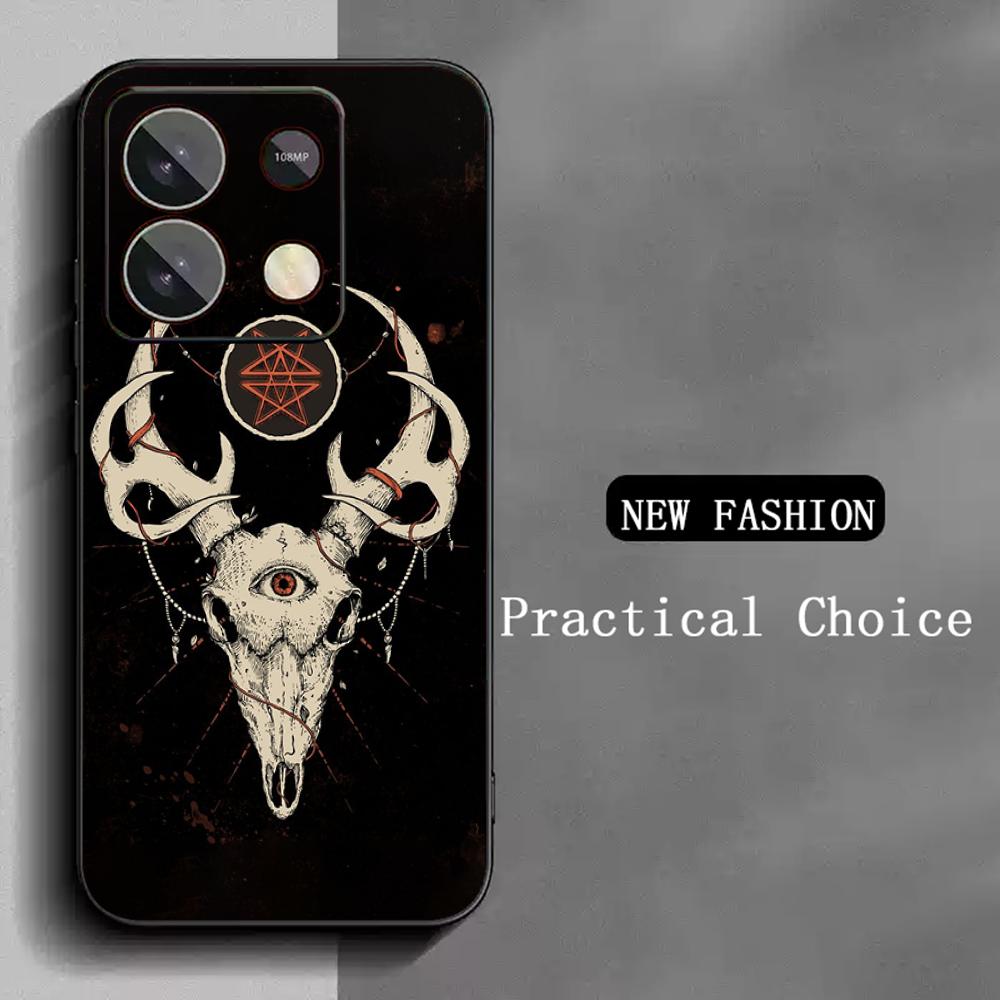 Demon cool hip-hop pattern design Phone Case For Redmi Note 14 13 12 11 Pro Plus S 5G 14C A3 Soft Black Phone Cover