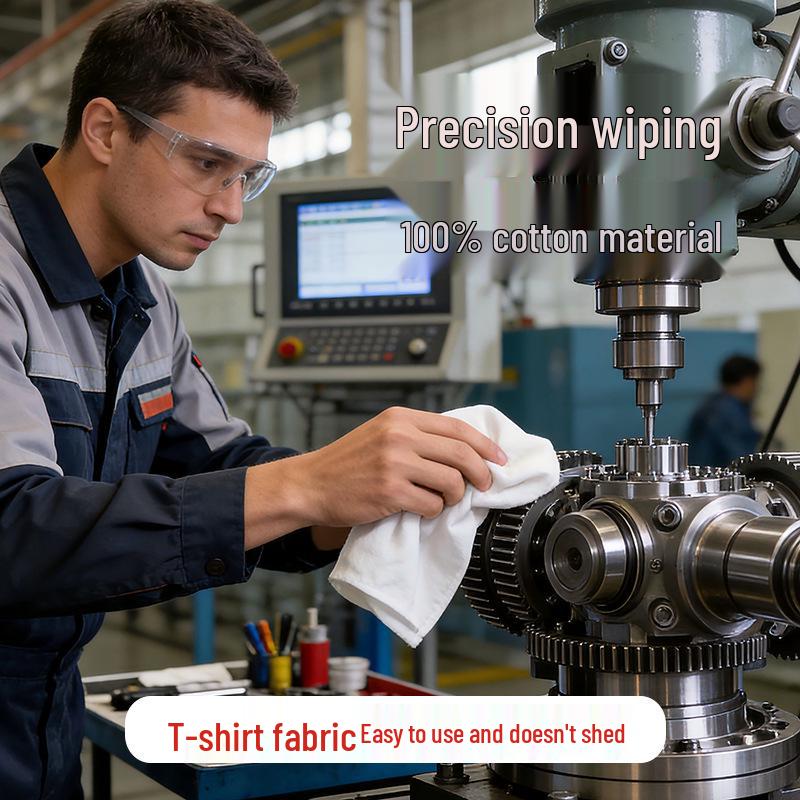 All-Cotton Lint-Free Cleaning Cloth: Absorbent White Scraps for Screens, Plates, Molds