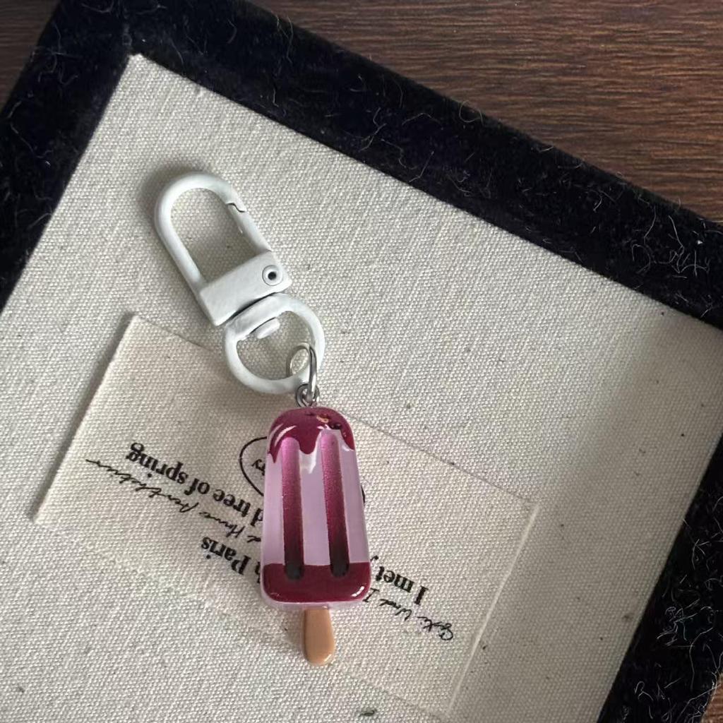 Luminous Summer Ice Cream Keychain: Cute Cartoon Pendant for Students & Friends