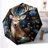 1pc Deer umbrella automatic open/close, 8-Rib Durable Frame, Compact Folding Design, Ideal Birthday/Holiday Gift  1143A