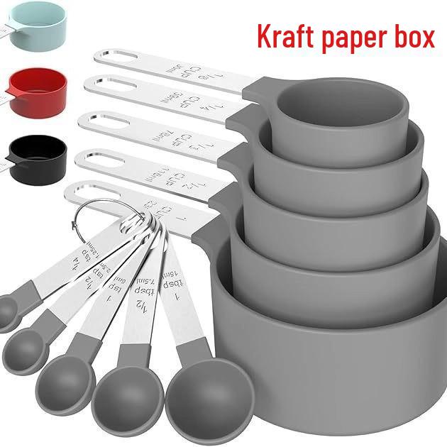 8-Piece Stainless Steel Measuring Cup & Spoon Set with Scale