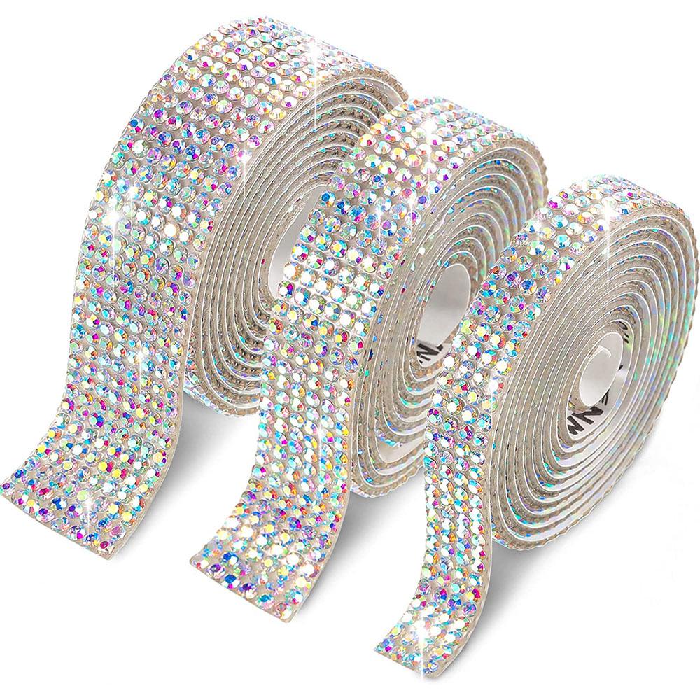 DIY Self-Adhesive Rhinestone Strip for Decorative Taping On Clothing, Toys, Cars, or Props