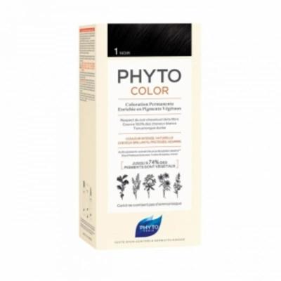 Phyto Color Permanent (Pflanzenfarbe) Haarfarbe - 1 SCHWARZ