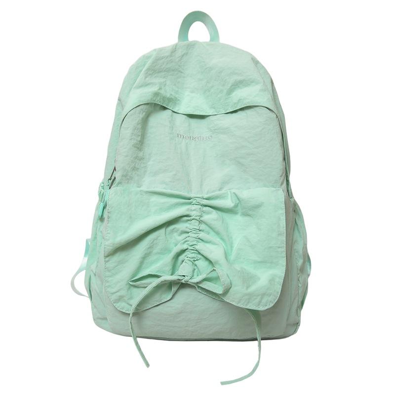 

Нейлоновый рюкзак большой вместимости, женский легкий рюкзак, однотонный, студенческий школьный рюкзак Small зелёный