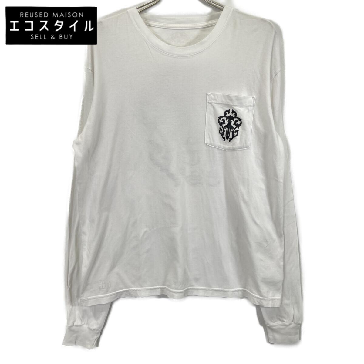 

CHROME HEARTS Половина майки с принтом рубашка с длинным рукавом топы L белый б/у