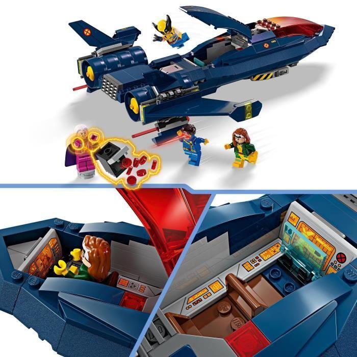 LEGO® 76281 Marvel Le X-Jet Des X-Men, Jouet d'Avion, Chasseur Avec Minifigurines De Super-Héros : Wolverine