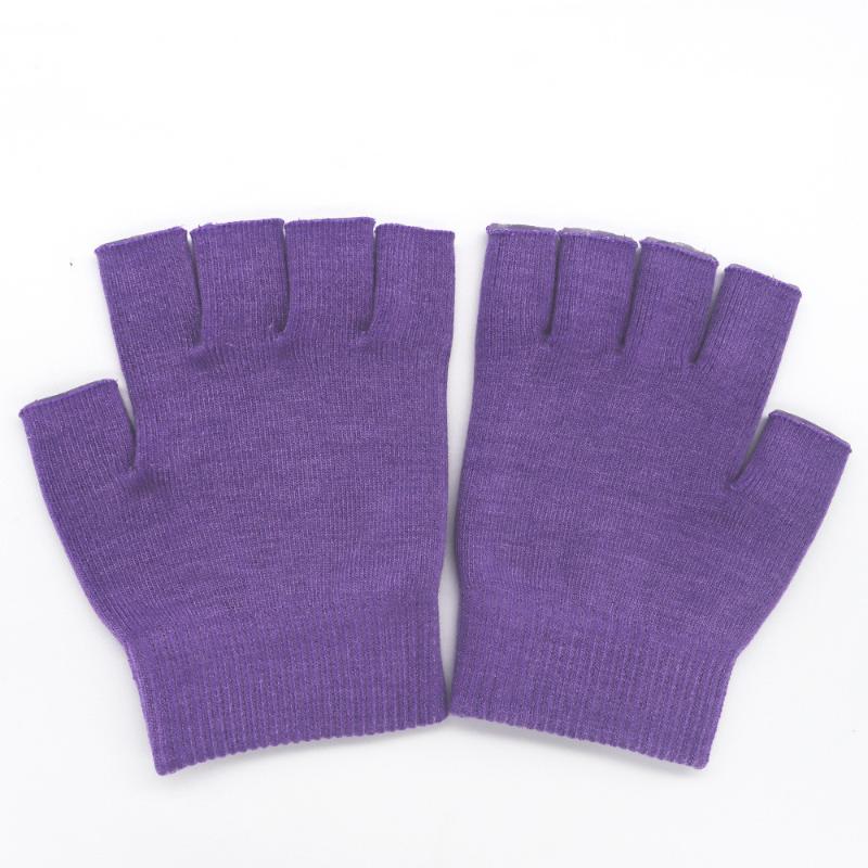 Reusable Cotton Gel Half-Finger Gloves For Deep Moisturizing Care Overnight Repair Treatment For Dry Cracked Hands Care Tool