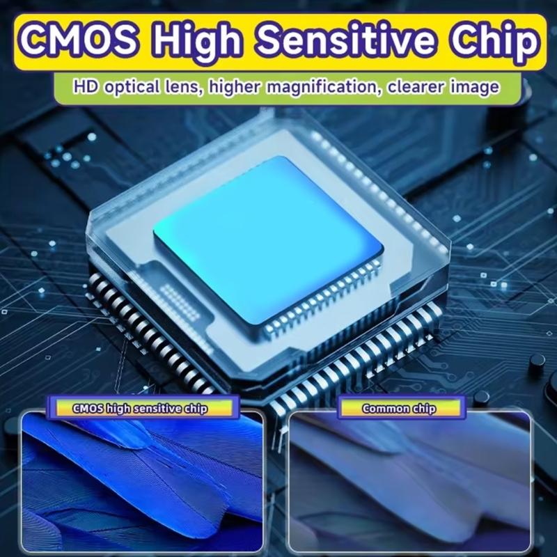 Children Handheld Microscope 1000X Zoom 2MP Sensors Camera Ergonomic Design Lightweight Microscope for Easy Carrying