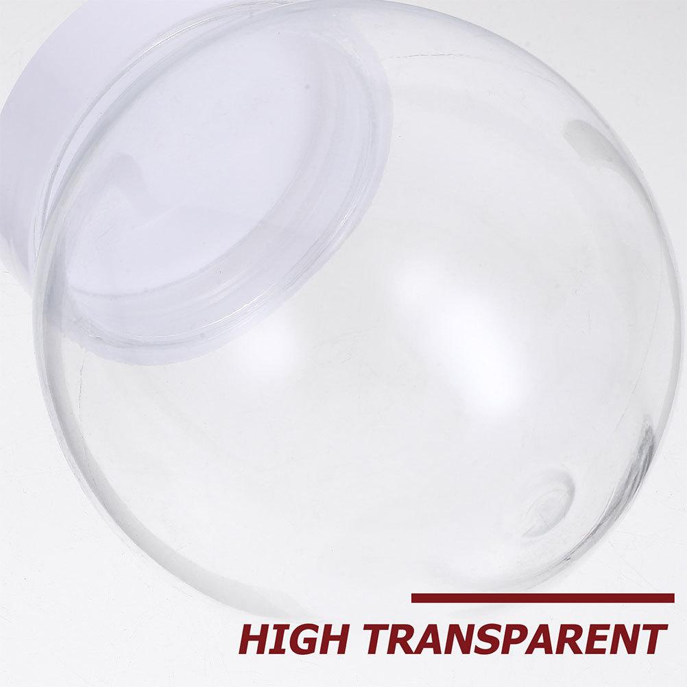 15Pcs DIY Snow Globe Kit Festive Home Decor Plastic Clear Globe Craft Supplies for Christmas Winter Theme Ornaments