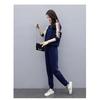Women's 2 Piece Fleece Lined Tracksuit Half-Zip Color Block Sweatshirt & Jogger Pants