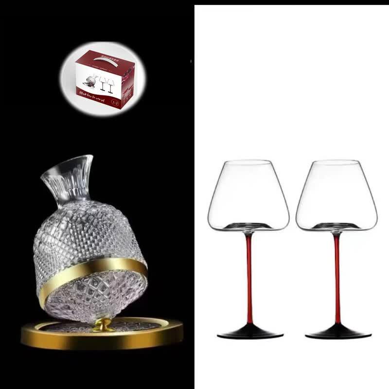 Rotating Wine Decanter Set