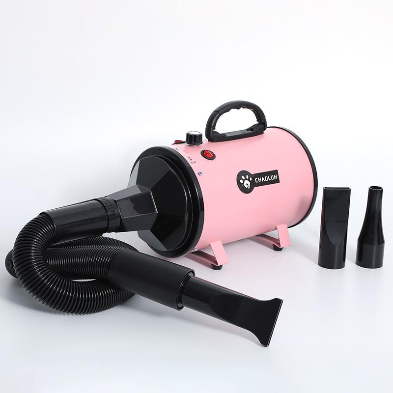Pet Dog Hair Dryer Professional for Dogs Cat Grooming Warm Wind Adjustable Blow-Dryer with 3 Nozzles and Extendable Hose