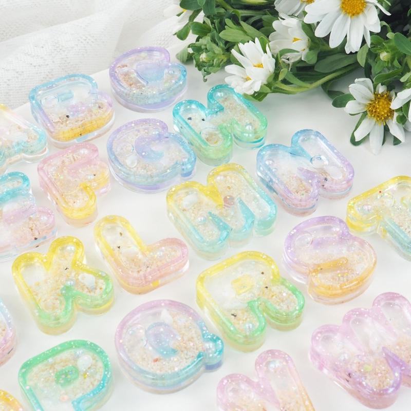 Letter Clay Molds Letter Keychain Moulds Letter Craft Mould Silicone Material Epoxy Resin Mould for DIY Pendant Keychain