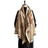 Autumn and winter new imitation cashmere castle camellia scarf retro thickened warm scarf shawl with windproof scarf