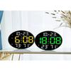 Colorful Ambient Light 12-inch Large Screen Multifunctional Clock, Nordic Simple Living Room Wall Clock, LED Wall Hanging Clock