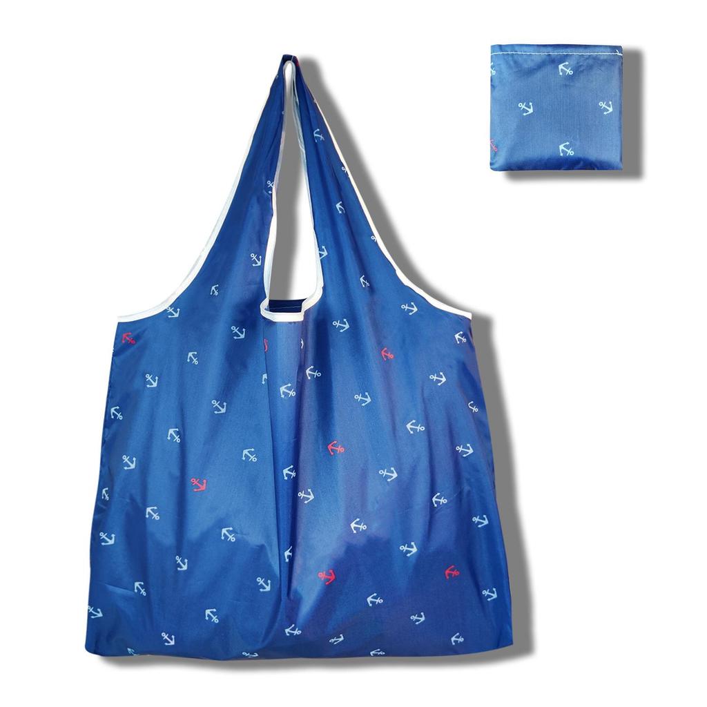 Eco-Friendly Large Capacity Foldable Tote Bag - Creative, Portable, Printed, and In Stock