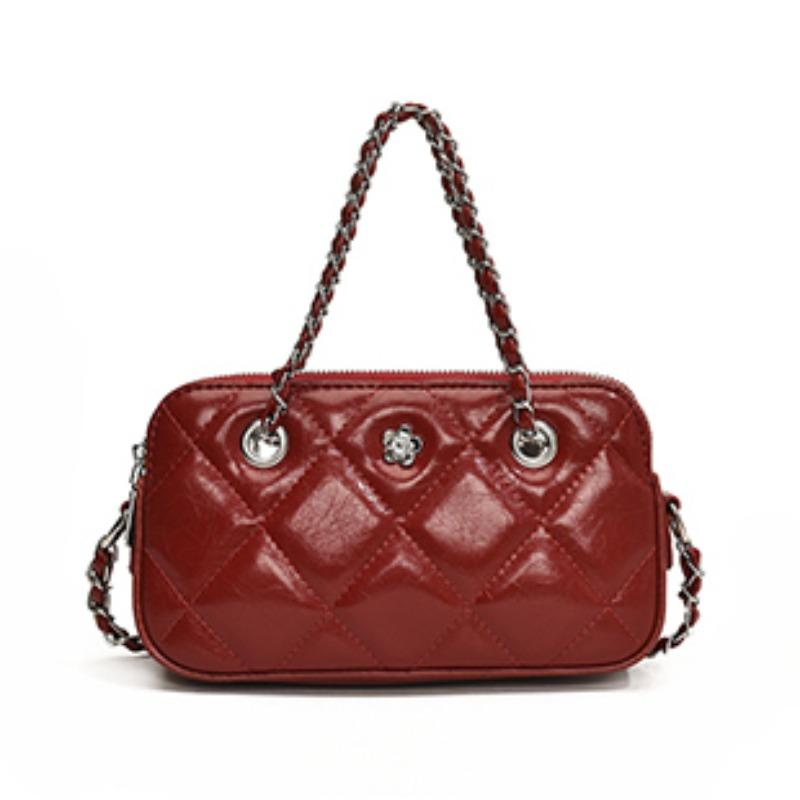 Čtvercové PU dámské tašky přes rameno a crossbody s diamantovým prošíváním, luxusní tašky