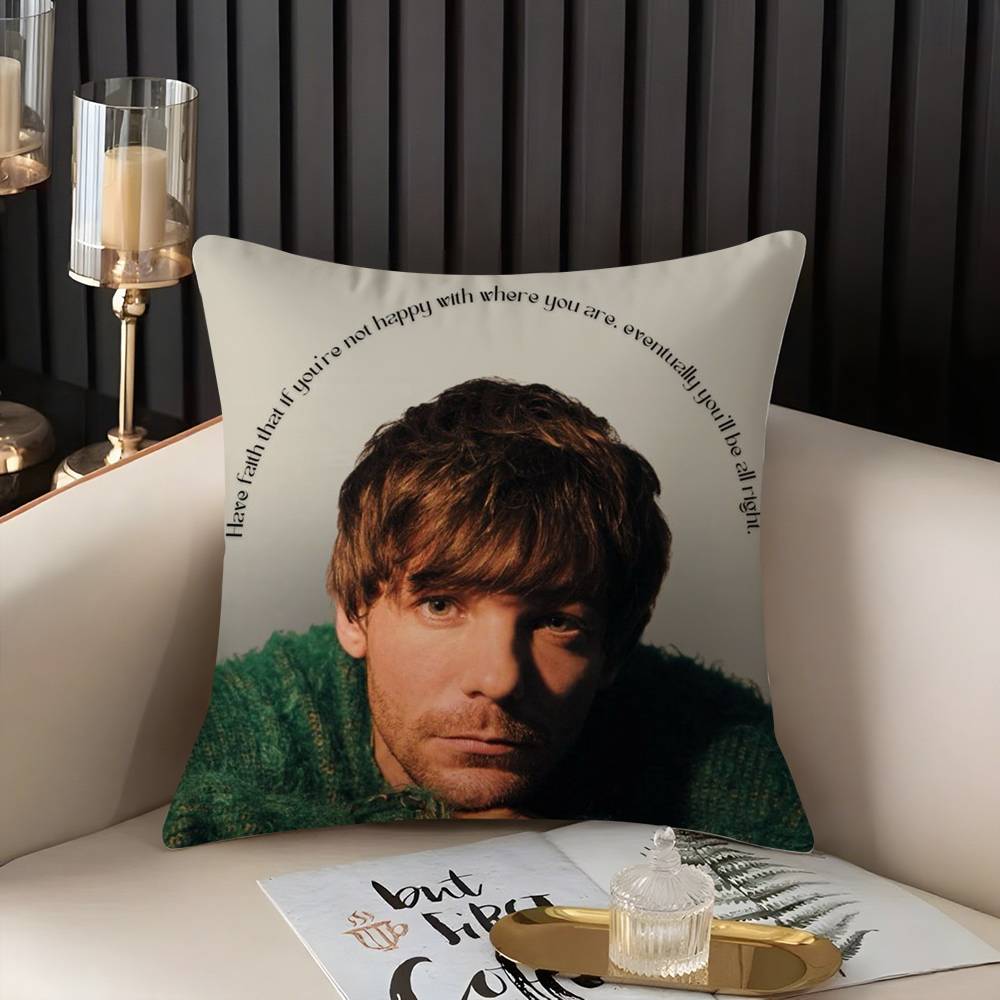 Louis Singer Tomlinsons Pillow Case Home Dorm Chair Back Short Plush Double-sided Printing Office Nap Time Cushion Cover