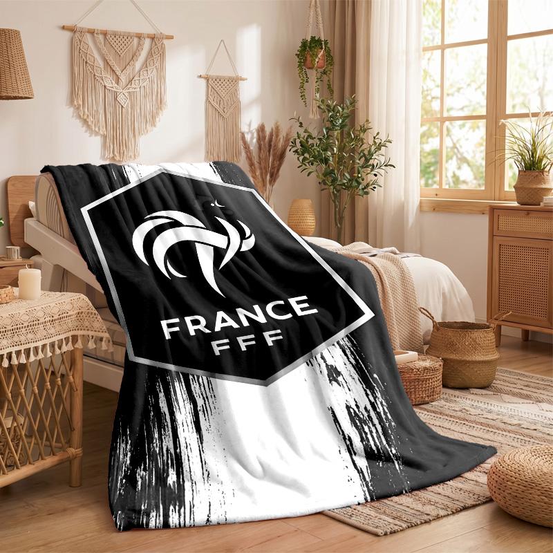 France national football team Print Flannel Blanket Soft Warm Sofa Bed Throw Blanket For Home Office Bedroom
